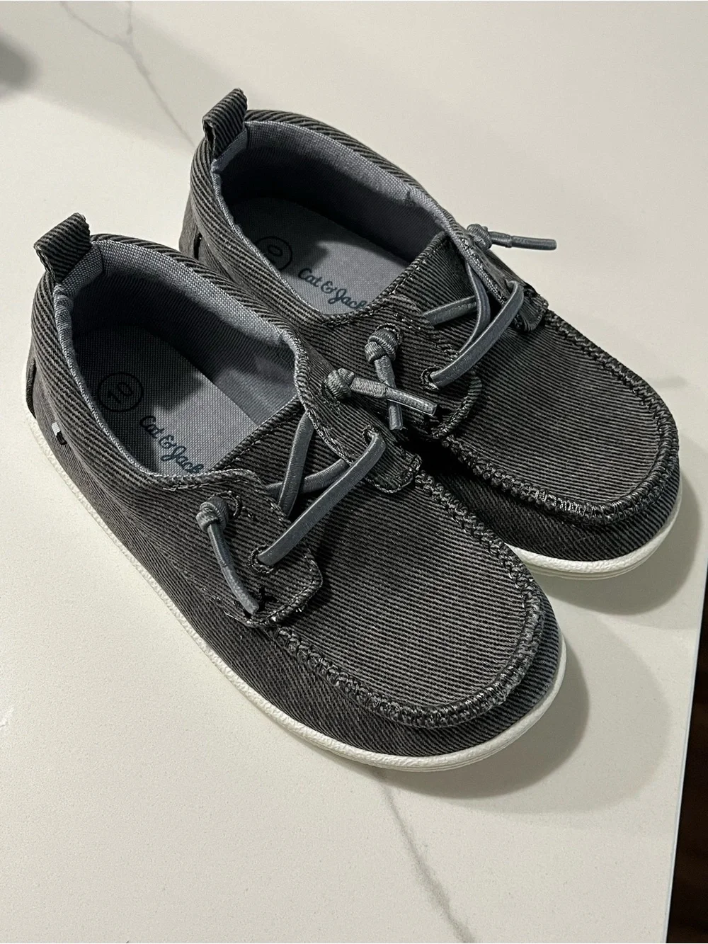Cat & Jack Kids' Charcoal Canvas Casual Moccasins
